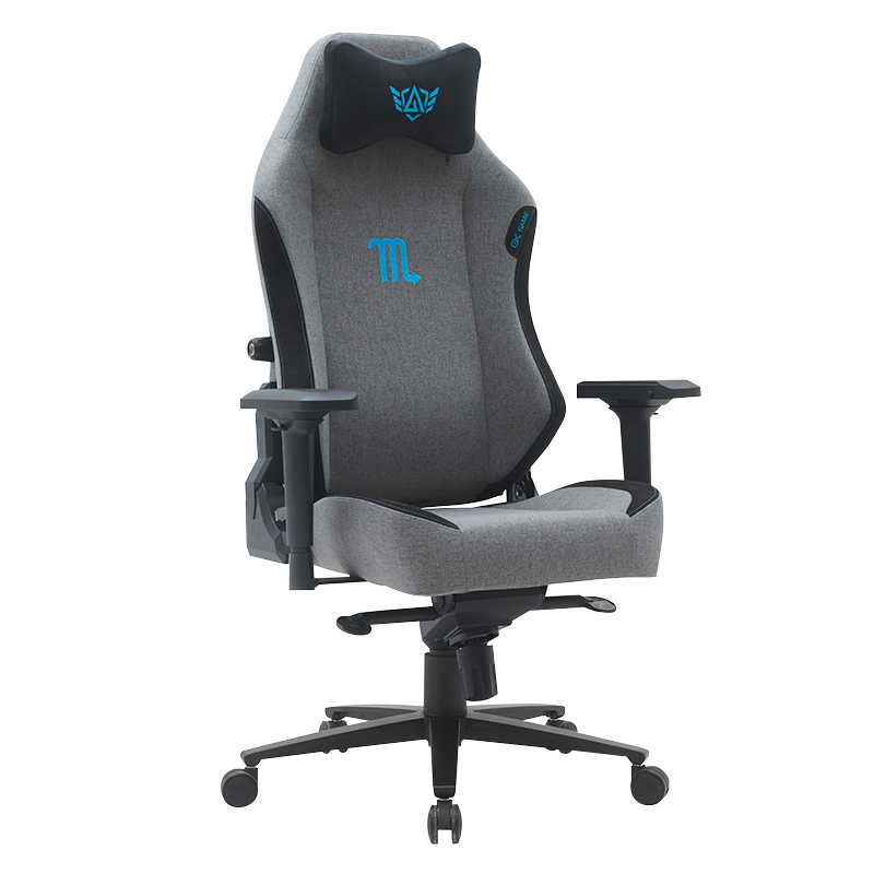 Игровое кресло из ткани с подушкой для шеи с магнитами (D-8107)