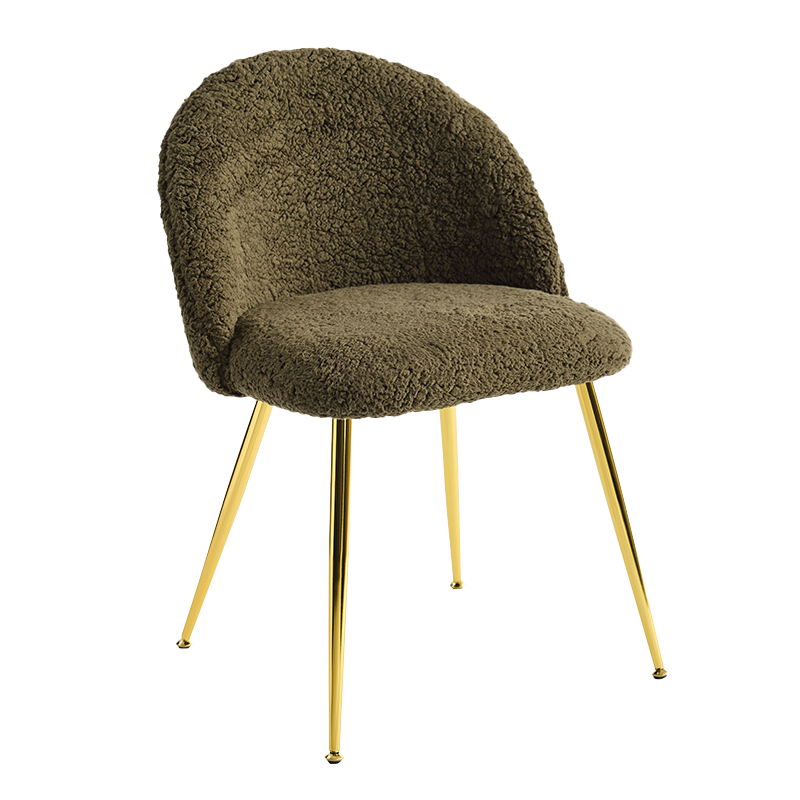 Зеленый флисовый стул Тедди с золотой основой (Y-C16)