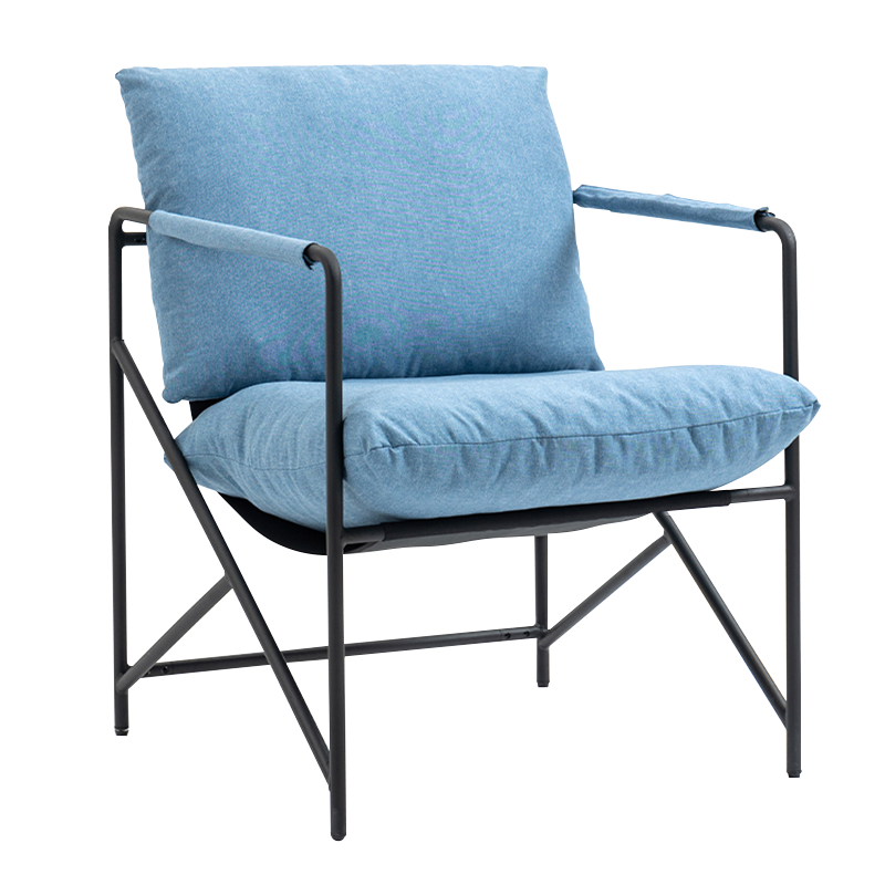 Бежевый металлический каркас с обивкой для отдыха с акцентом на стул (Y-C37)