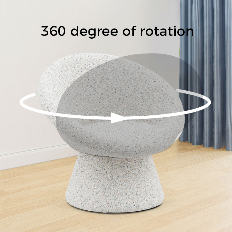 Скандинавская белая ткань, ленивый стул круглой формы для гостиной, одноместный диван, акцентные кресла для отдыха со спинкой (GY-645)