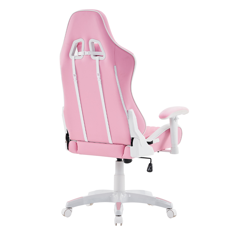 Розовое современное вращающееся игровое кресло с регулируемыми 3D-подлокотниками (T-7122)