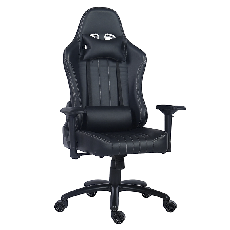 Черное игровое кресло Racing King с высокой спинкой и подлокотниками 4D (Y-2546)