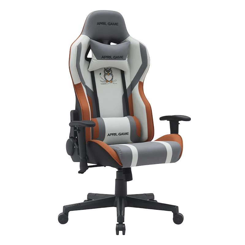 Высокое кресло Silla Gamer из синтетической кожи с животным дизайном, поворотное на 180 градусов, наклонное кресло с прочной рамой для гоночного геймера (T-7121)